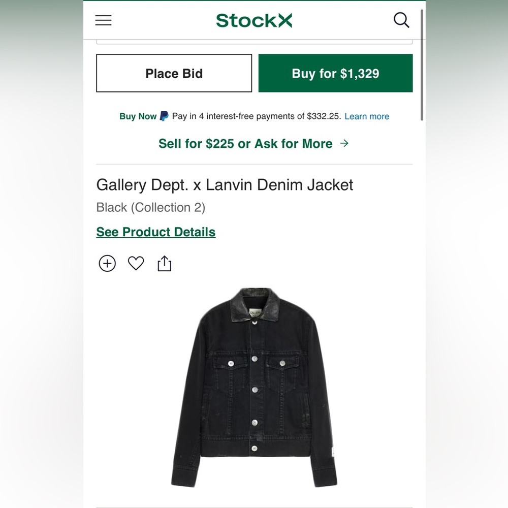 Men’s Lanvin x Gallery Dept. Denim Jacket